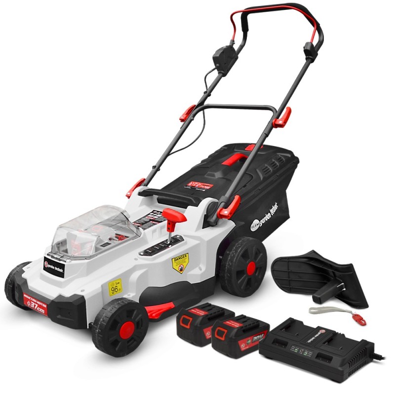Tondeuse rechargeable 40V (2x20V) 37cm - Batteries et chargeur fournis - Elem Garden Tondeuse rechargeable 40V (2x20V) 37cm - Batteries et chargeur fournis - Elem Garden