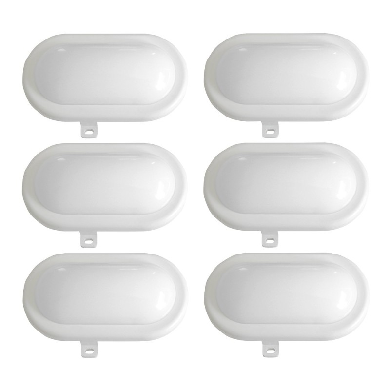 Lot de 6 hublots led 6W - 480 lumens - IP65