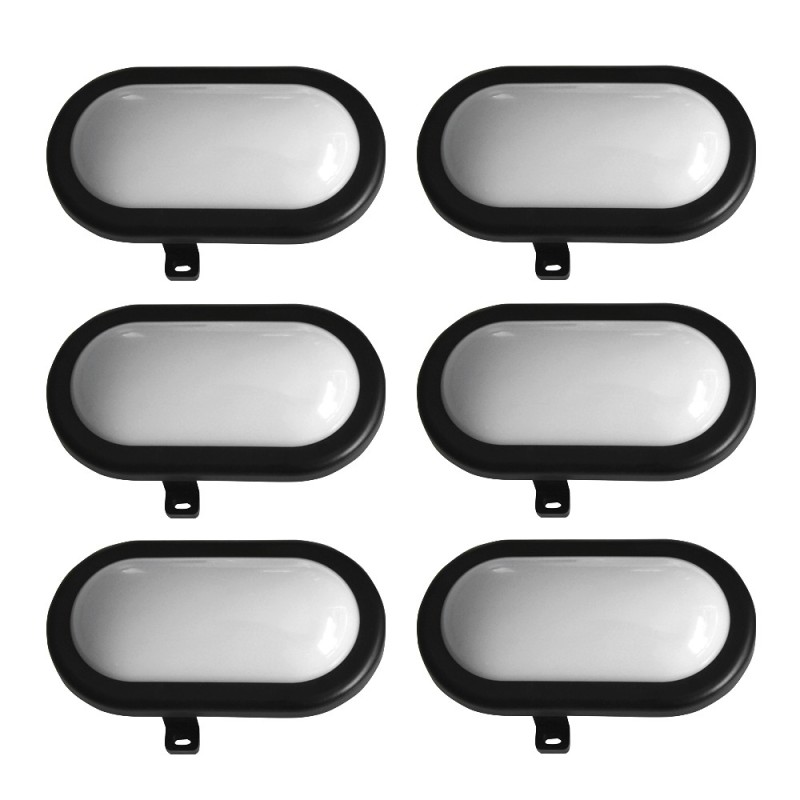 Lot de 6 hublots led 6W - 480 lumens - IP65