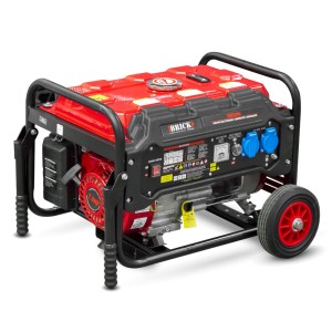 Groupe electrogene max 3000W avec roues - 2 prises - AVR - Essence - Brick