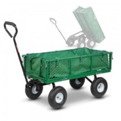 Chariot de jardin en acier avec béche amovible et benne basculante  108 x 50 x 95cm - Elem Garden