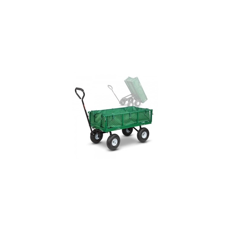 Chariot de jardin en acier avec béche amovible et benne basculante  108 x 50 x 95cm - Elem Garden