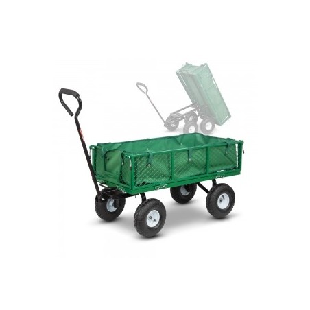 Chariot de jardin en acier avec béche amovible et benne basculante  108 x 50 x 95cm - Elem Garden