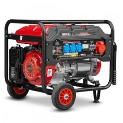 Groupe électrogéne max 6000W avec roues et prise triphasé - Brick
