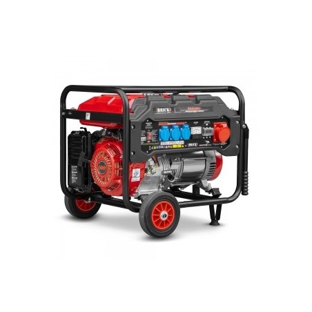 Groupe électrogéne max 6000W avec roues et prise triphasé - Brick