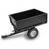 Remorque pour tracteur tondeuse avec benne basculante - charge max 225kg.
