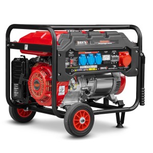 Groupe electrogene max 6000W avec roues et prise triphasee - Brick