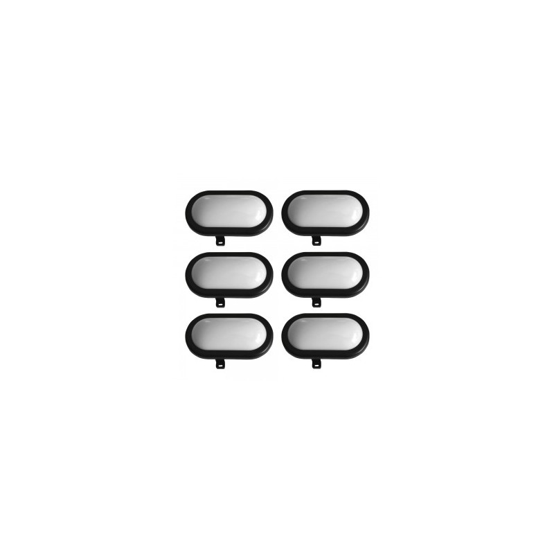 Lot de 6 hublots led 6W - 480 lumens - IP65