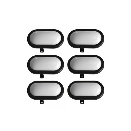 Lot de 6 hublots led 6W - 480 lumens - IP65