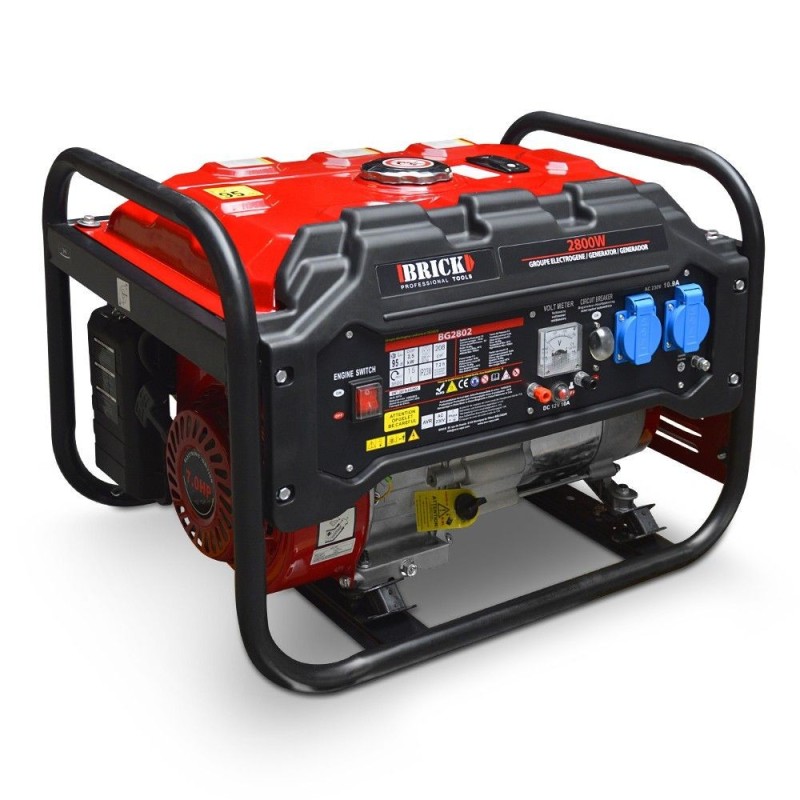 Groupe electrogene max 2800W - Essence - 2 prises - AVR - Brick BRICK - 1 Groupe electrogene max 2800W - Essence - 2 prises - AVR - Brick BRICK - 1