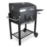 Barbecue charbon de bois avec roues et thermométre, surface de cuisson 55x41.6cm