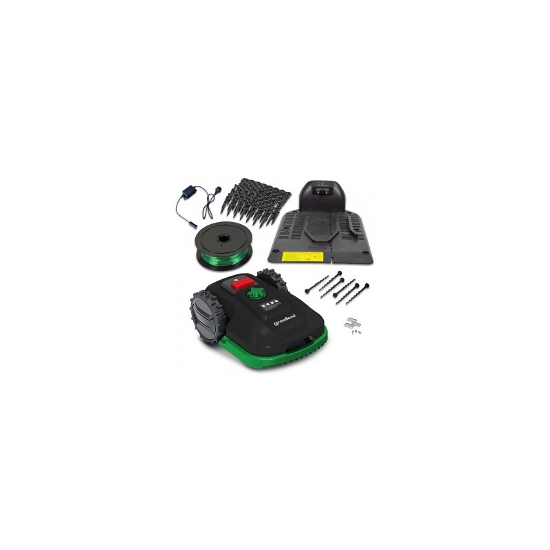 Robot tondeuse 20V avec fil périmétrique - 900MÂ² - Largeur de coupe 18cm