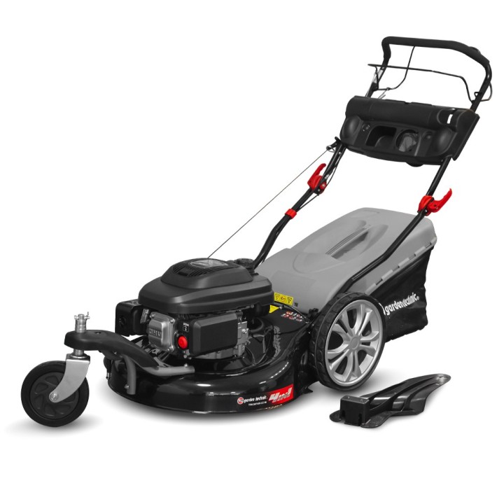 Tondeuse thermique tractee 3 roues 196cc - 55cm - 65L - Elem Garden