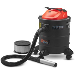 Vide cendres 1200W 20L avec soufflerie, fonction decolmatage et roues - Warm Tech WARM TECH - 1