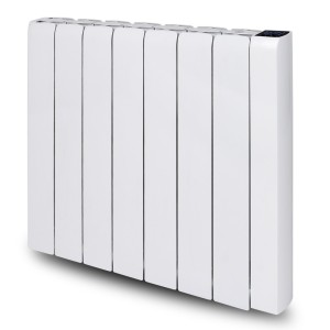 Radiateur inertie céramique 2000 W horizontal blanc, timer 7 jours, 4 modes - Warm Tech