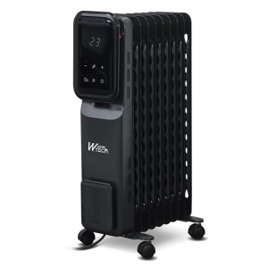 Radiateur bain d'huile 2000W 9 élements avec display Led -  Warm Tech