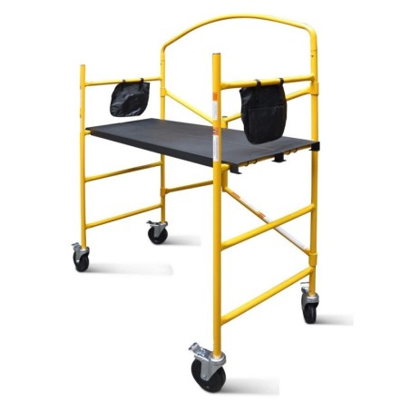 echafaudage pliant en acier, charge max 225 kg, hauteur max 90 cm - Elem Technic WORKMEN STORAGE - 1