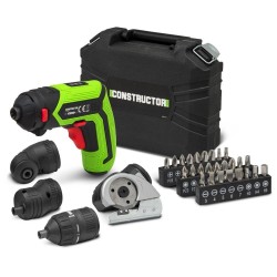 Tournevis rechargeable 4V lithium + accessoires - 4Nm - Coffret de rangement - Constructor CONSTRUCTOR - 1