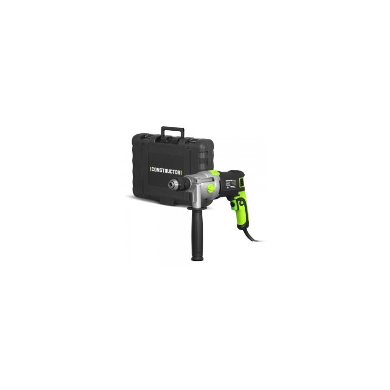 Perceuse ça  percussion 1050W mandrin auto. 13mm - 2 Vitesses - Carter Métal - Coffret inclus