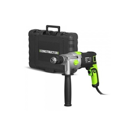 Perceuse ça  percussion 1050W mandrin auto. 13mm - 2 Vitesses - Carter Métal - Coffret inclus