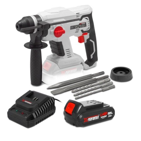 Marteau perforateur sans fil 20V avec moteur e  induction avec batterie 2Ah - X-Performer X-PERFORMER - 1
