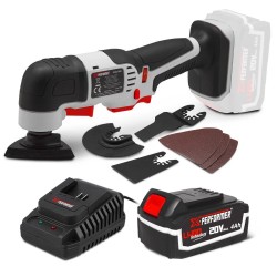 Outil multifonctions sans fil 20V + accessoires - avec batterie 4Ah - X-Performer X-PERFORMER - 1