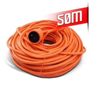 Allonge électrique 50m-3g*1.5mm2 Orange - I-Watts