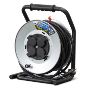 Enrouleur 4 prises-h07rn-3g2.5MM²-25M - Acier galvanisé -I-watts Pro