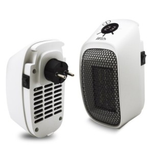 Chauffage Céramique Plug In 400W - Mini Radiateur Électrique Mural, Thermostat Réglable