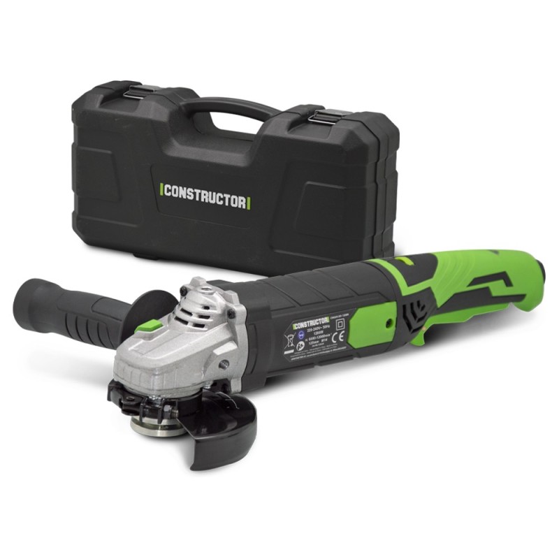 Meuleuse d angle 1200W -125MM - vitesse variable - Coffret de rangement - Constructor Meuleuse d angle 1200W -125MM - vitesse variable - Coffret de rangement - Constructor