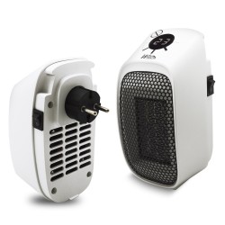 Chauffage Ceramique Plug In 400W â Mini Radiateur alectrique Mural, Thermostat Reglable 15-45Â°, Rotation 45Â° WARM TECH - 1