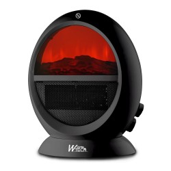Chauffage soufflant oscillant 2000W - ambiance feu de bois. WARM TECH - 2