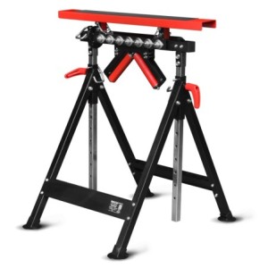 Treteau telescopique a rouleaux - Max 200kg, 4 Positions, Hauteur raeglable 83 a  127,5 cm - Brick