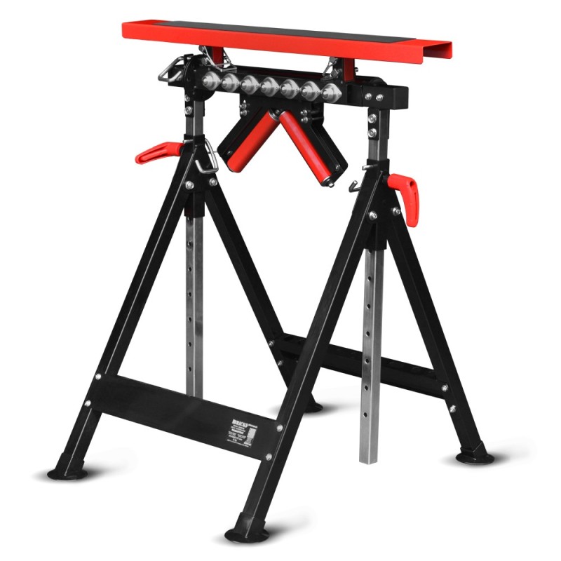 Treteau telescopique a rouleaux - Max 200kg, 4 Positions, Hauteur raeglable 83 a  127,5 cm - Brick Treteau telescopique a rouleaux - Max 200kg, 4 Positions, Hauteur raeglable 83 a  127,5 cm - Brick