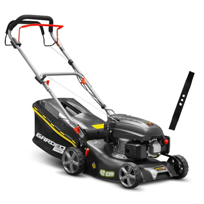 Tondeuse thermique autotractee 144.3cc - 42cm livree avec 2 lames + mulching - Gardeo Pro